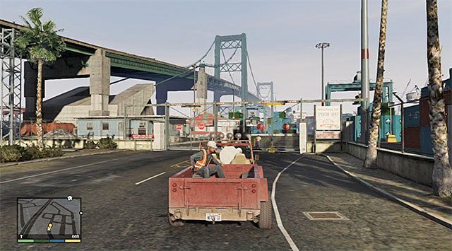 Brama wjazdowa do portu - GTA 5: Zwiad w porcie - solucja - GTA 5 - poradnik do gry