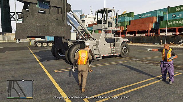Maszyna używana do przenoszenia kontenerów - GTA 5: Zwiad w porcie - solucja - GTA 5 - poradnik do gry