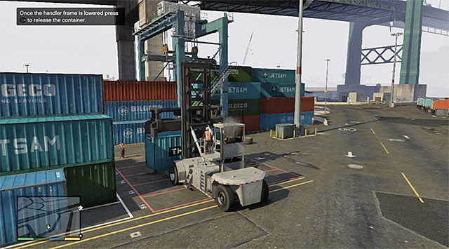 Miejsce, w które należy dostarczyć oba kontenery - GTA 5: Zwiad w porcie - solucja - GTA 5 - poradnik do gry