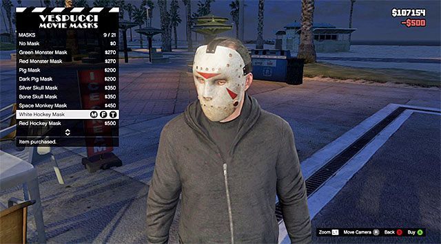 Biała maska hokejowa - GTA 5: Maski - solucja - GTA 5 - poradnik do gry
