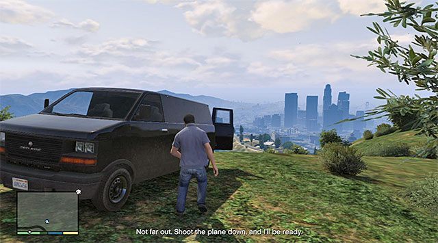 Furgonetka zaparkowana przy obserwatorium - GTA 5: Caida Libre - solucja - GTA 5 - poradnik do gry