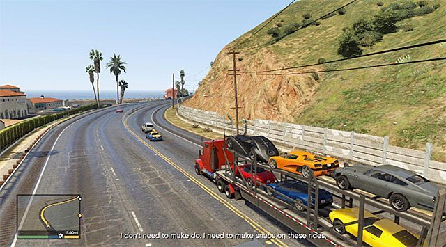 Opuść Los Santos i rozpocznij długi przejazd autostradą - GTA 5: Hurtownicy - solucja - GTA 5 - poradnik do gry