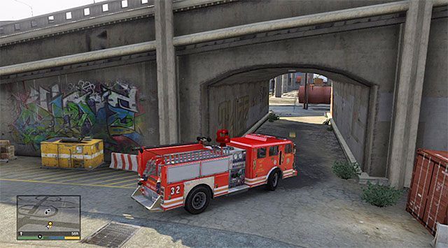 Miejsce ukrycia wozu strażackiego - GTA 5: Wóz strażacki - solucja - GTA 5 - poradnik do gry
