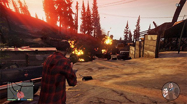 Wysadź w powietrze auta gangsterów - GTA 5: Lamar w opałach - solucja - GTA 5 - poradnik do gry