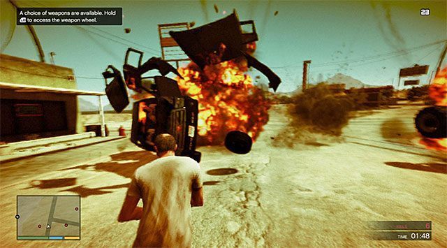 Granaty pomogą ci w wysadzaniu w powietrze pojazdów - GTA 5: Rampage One (Rzeźnia 1) - solucja, nagrody, wyzwania - GTA 5 - poradnik do gry
