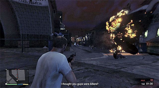 Walki toczą się w pobliżu długiej alejki - GTA 5: Rampage Three (Rzeźnia 3) - solucja, nagrody, wyzwania - GTA 5 - poradnik do gry