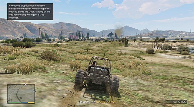 Trzymaj się z dala od głównych dróg - GTA 5: Hangar polowy McKenziego, Nieruchomości - solucja, wszystkie misje - GTA 5 - poradnik do gry