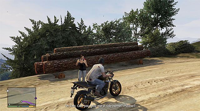 Autostopowiczka - GTA 5: Autostopowicz 2, Przypadkowe zdarzenia - solucja - GTA 5 - poradnik do gry