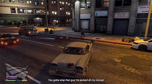 Musisz powstrzymać złodziejaszków i odebrać skradzioną przez nich gotówkę - GTA 5: Pogoń za złodziejami w mieście 1, 2, Przypadkowe zdarzenia - solucja - GTA 5 - poradnik do gry