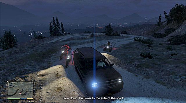 Uderzaj w quady i motocykle lub prowadż ostrzał z auta - GTA 5: Straż graniczna 1, 2, 3, Przypadkowe zdarzenia - solucja - GTA 5 - poradnik do gry