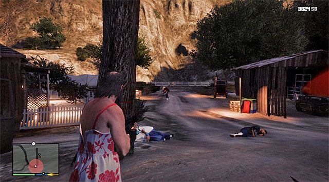 Rozpraw się z uzbrojonymi osobami przebywającymi w gospodarstwie - GTA 5: Strzelanina na plantacji, Przypadkowe zdarzenia - solucja - GTA 5 - poradnik do gry