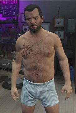 Michael postanowia uwiecznić swoją miłość do whisky. - GTA 5: Salony tatuażu - gdzie? Mapa - GTA 5 - poradnik do gry