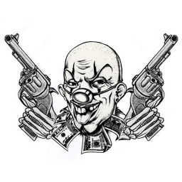 Tatuaż Klaun i dwie spluwy - GTA Online: Nagrody - porady - GTA 5 - poradnik do gry