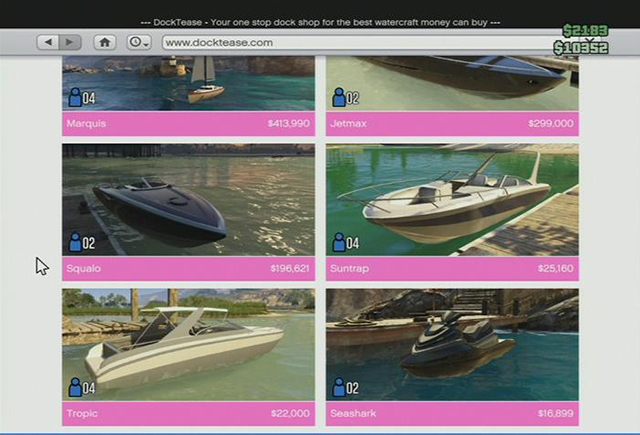 Sklep z łodziami - GTA Online: Sklepy internetowe - GTA 5 - poradnik do gry