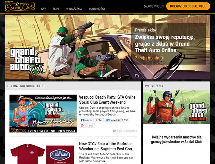 Strona główna Rockstar Games Social Club - GTA Online: Ekipy - porady - GTA 5 - poradnik do gry