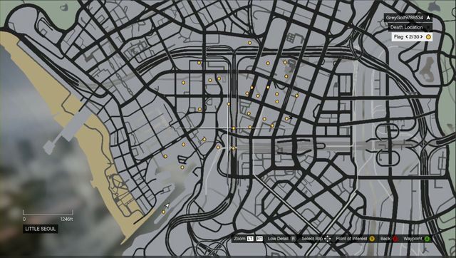 Mapa punktów do zebrania - GTA Online: Wyzwania 6-10, Szkoła Latania San Andreas (DLC) - solucja - GTA 5 - poradnik do gry