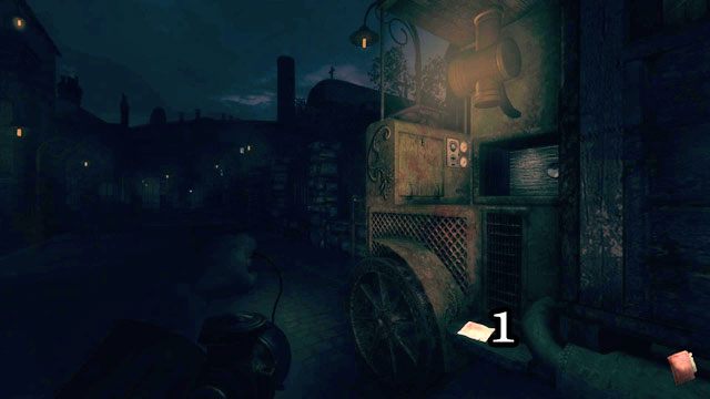 Kolejna notatka leży na blokującym drogę do kościoła samochodzie [1] (Delivery Schedule) - Biura i magazyny | Znajdźki w Amnesia A Machine for Pigs - Amnesia: A Machine for Pigs - poradnik do gry