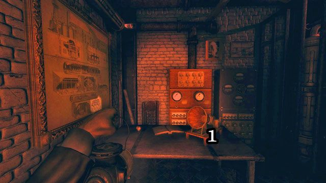 Patefon stoi na stole w pomieszczeniu z kontrolkami [1] - Stacja kontroli pomp; Reaktor | Znajdźki w Amnesia A Machine for Pigs - Amnesia: A Machine for Pigs - poradnik do gry