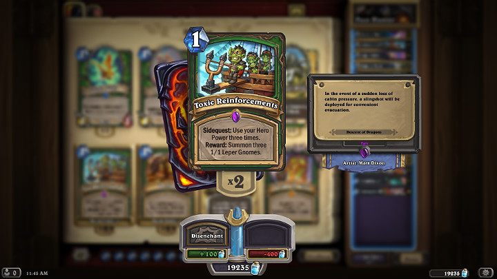 Toksyczne Wsparcie to karta z Zadaniem Pobocznym, która została dodana do Hearthstone w rozszerzeniu Wejście Smoków - Łowca - dobra talia - Wejście Smoków - Hearthstone: Heroes of Warcraft - porady i polecane decki