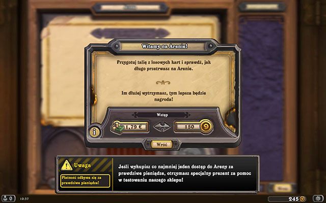 Ostatni tryb to Arena - Tryby gry | Podstawy Hearthstone Heroes of Warcraft - Hearthstone: Heroes of Warcraft - porady i polecane decki
