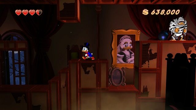 O nie! Następne lustro. Na szczęście nie działa, uf. - Drugie, trzecie i czwarte piętro | Transylwania | DuckTales - DuckTales Remastered - poradnik do gry