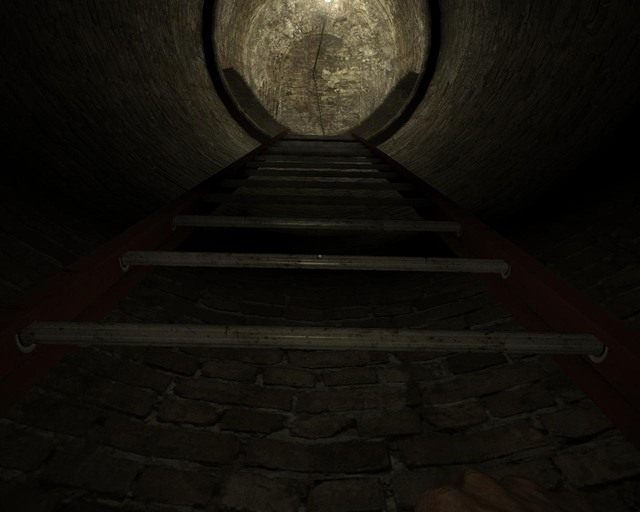 Zejście po drabince jeszcze niżej. - Sewer | Solucja Outlast - Outlast - poradnik do gry