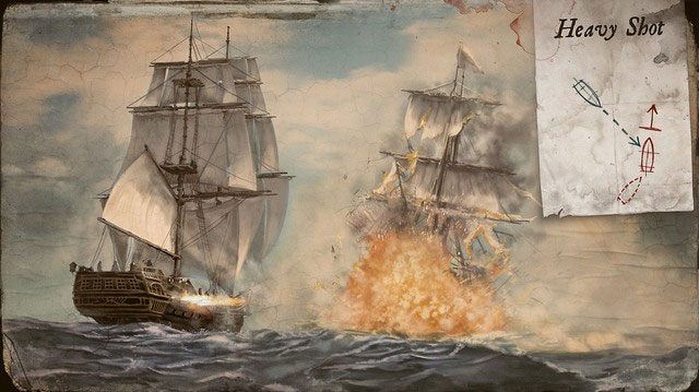 Ciężki strzał (Heavy shot) - stają się dostępne po opłaceniu ulepszenia - Uzbrojenie statku w Assassins Creed IV Black Flag | Walka na morzu - Assassins Creed IV: Black Flag - poradnik do gry