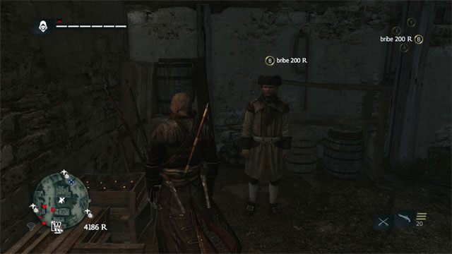 Wysokość łapówki uzależniona jest od poziomu rozgłosu, ale nie są to duże kwoty. - Rozgłos | Walka na morzu w Assassins Creed IV Black Flag - Assassins Creed IV: Black Flag - poradnik do gry