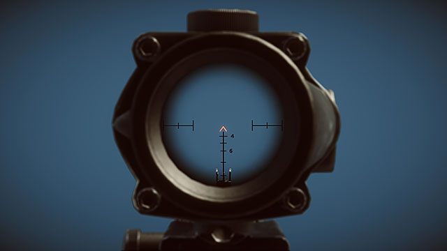 Amerykański celownik ACOG jest najbardziej kompaktową lunetą o powiększeniu 4x, ale wielu graczom może nie podobać się element celowniczy w postaci daszka, który jest nieco mniej intuicyjni niż klasyczne, skrzyżowane linie - Optyka - średni zasięg | Akcesoria w Battlefield 4 - Battlefield 4 - poradnik do gry