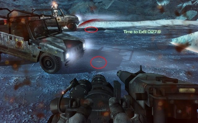Strzelaj przed pojazdem wroga, by otworzyć przerębel. - 10 - Clockwork | Kampania - opis przejścia | Call of Duty Ghosts - Call of Duty: Ghosts - poradnik do gry