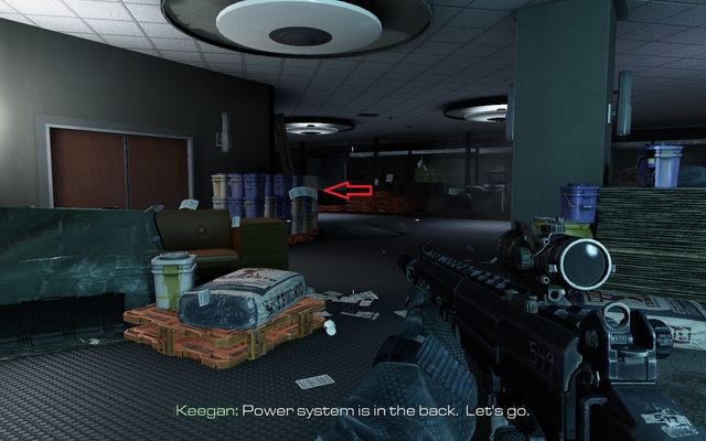 Po wejściu do budynku, udaj się w lewo. - Dane wywiadowcze (01-09) | Dane wywiadowcze | Call of Duty Ghosts - Call of Duty: Ghosts - poradnik do gry