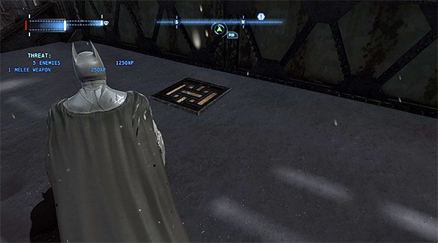 Wejście do szybu wentylacyjnego - Wieża komunikacyjna w dzielnicy Park Row | Wieże komunikacyjne (Comms Towers) - Batman: Arkham Origins - poradnik do gry
