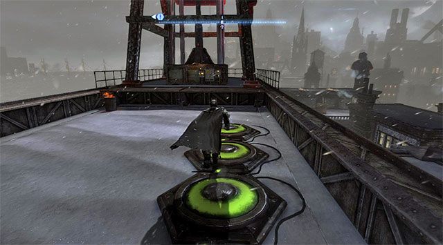 Musisz przebiec po płytach naciskowych zanim ponownie wyłączą się - Plik z danymi 1 (Park Row) | Pakiety danych Enigmy (Enigma Datapacks) - Batman: Arkham Origins - poradnik do gry