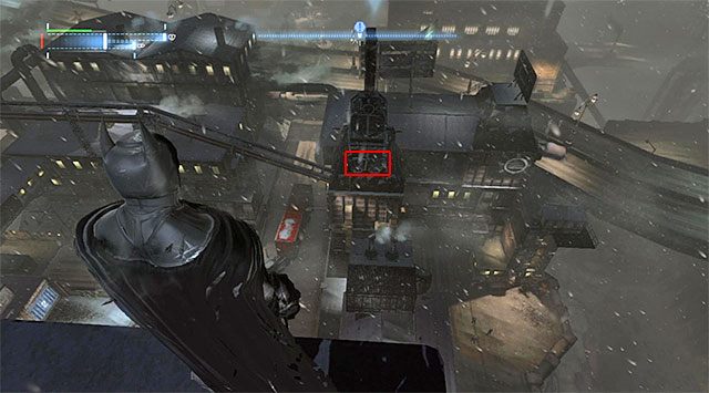 Rozpocznij na wysokim kominie na wschód od sekretu - Plik z danymi 8 (Dzielnica przemysłowa) | Pakiety danych Enigmy (Enigma Datapacks) - Batman: Arkham Origins - poradnik do gry