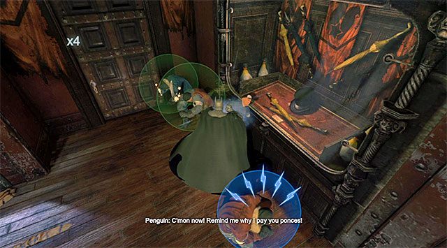 Bitwa w biurze Pingwina nie jest zbyt trudna - Uzyskaj dostęp do biura Pingwina - teatr | Główny wątek w Batman Arkham Origins - Batman: Arkham Origins - poradnik do gry