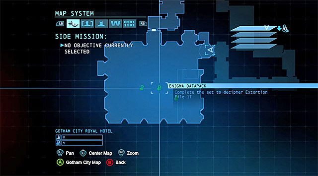 Sekret znajduje się w centralnej części sali balowej [West Tower - Ballroom], czyli lokacji, w której podczas pierwszej wizyty w hotelu rozwiązuje się kolejne zagadki Jokera - Plik z danymi 17 (Dzielnica brylantów) - Batman: Arkham Origins - poradnik do gry