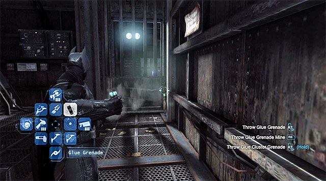 Sekret możesz odnaleźć w trakcie przemierzania dużego szybu w zachodniej części wieży [West Tower - Ventilation Shaft] - Plik z danymi 17 (Dzielnica brylantów) - Batman: Arkham Origins - poradnik do gry