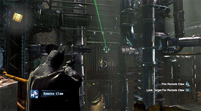 Musisz użyć zaczepu do rozwinięcia liny - Wgraj bazę przestępców do bat-komputera | Główny wątek w Batman Arkham Origins - Batman: Arkham Origins - poradnik do gry