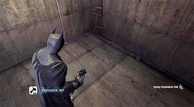Musisz rozpylić żel na podłodze - Odszukaj Czarną Maskę #2 | Główny wątek w Batman Arkham Origins - Batman: Arkham Origins - poradnik do gry