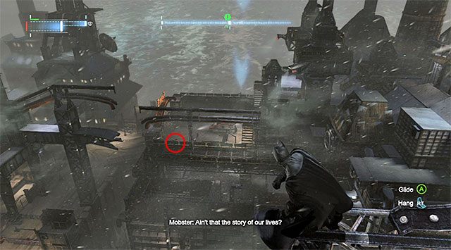 Huta znajduje się we wschodniej części Dzielnicy przemysłowej [Industrial District] i jako że wejście do niej jest pilnowane przez uzbrojonych bandytów radzę zachować odpowiednie środki ostrożności - Zbadaj hutę - dotarcie do huty - Batman: Arkham Origins - poradnik do gry