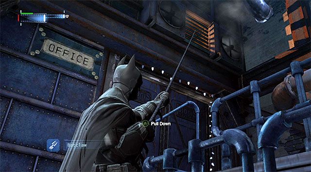 Musisz wyrwać kratkę szybu wentylacyjnego - Zbadaj hutę - eksploracja huty | Główny wątek w Batman Arkham Origins - Batman: Arkham Origins - poradnik do gry