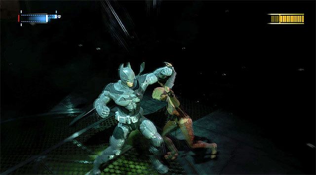 Atakowanie właściwego bossa będzie osłabiało jego pasek zdrowia - Pokonaj Copperhead | Główny wątek w Batman Arkham Origins - Batman: Arkham Origins - poradnik do gry
