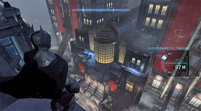 Okolice hotelu - Śledź sygnaturę elektromagnetyczną | Główny wątek w Batman Arkham Origins - Batman: Arkham Origins - poradnik do gry
