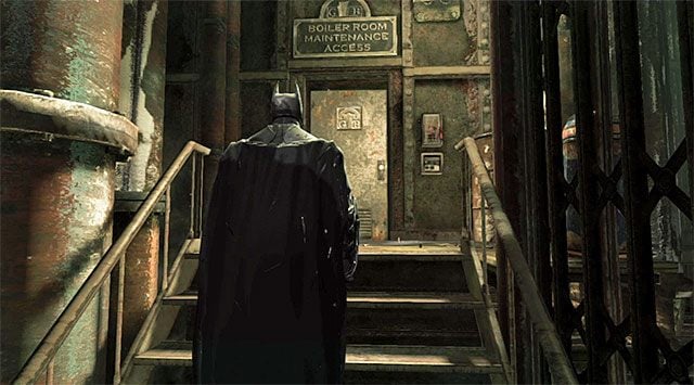 Wyjście z lokacji z szybem windy - Odszukaj bomby Świetlika | Główny wątek w Batman Arkham Origins - Batman: Arkham Origins - poradnik do gry