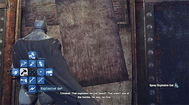 Musisz zburzyć fragment ściany - Rozbrój bombę na stacji kolejowej | Główny wątek w Batman Arkham Origins - Batman: Arkham Origins - poradnik do gry