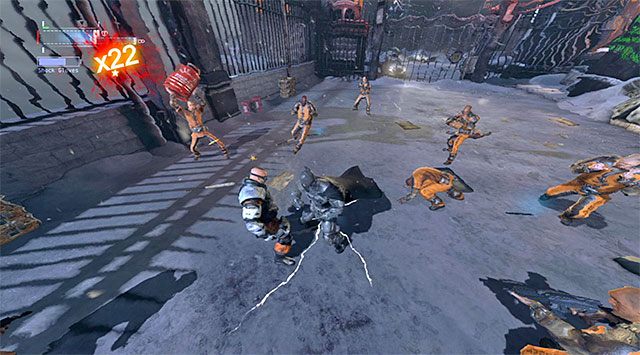 Zaatakuj najlepiej wyposażonych wrogów z użyciem rękawic - Powstrzymaj Jokera | Główny wątek w Batman Arkham Origins - Batman: Arkham Origins - poradnik do gry