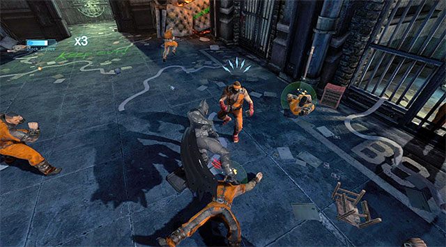 Ekspertów od sztuk walk poznasz po pomarańczowych opaskach na głowie - Powstrzymaj Jokera #2 - blok więzienny B | Główny wątek w Batman Arkham Origins - Batman: Arkham Origins - poradnik do gry