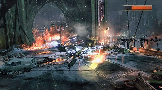 Unikanie bombardowań jest już nieco trudniejsze - Świetlik (Firefly) | Walki z bossami w Batman Arkham Origins - Batman: Arkham Origins - poradnik do gry