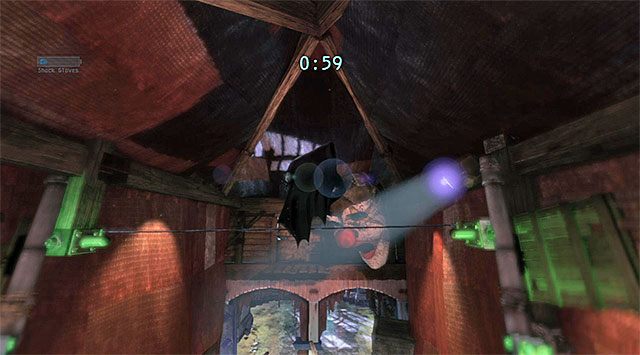 Musisz rozwinąć linę i do niej dotrzeć - Dotarcie do apartamentu Jokera - zachodnia wieża | Główny wątek w Arkham Origins - Batman: Arkham Origins - poradnik do gry