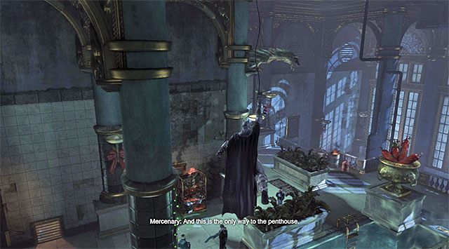 Korzystaj z punktów obserwacyjnych póki są one w pełni dostępne - Dotarcie do apartamentu Jokera - pływalnia | Główny wątek w Arkham Origins - Batman: Arkham Origins - poradnik do gry